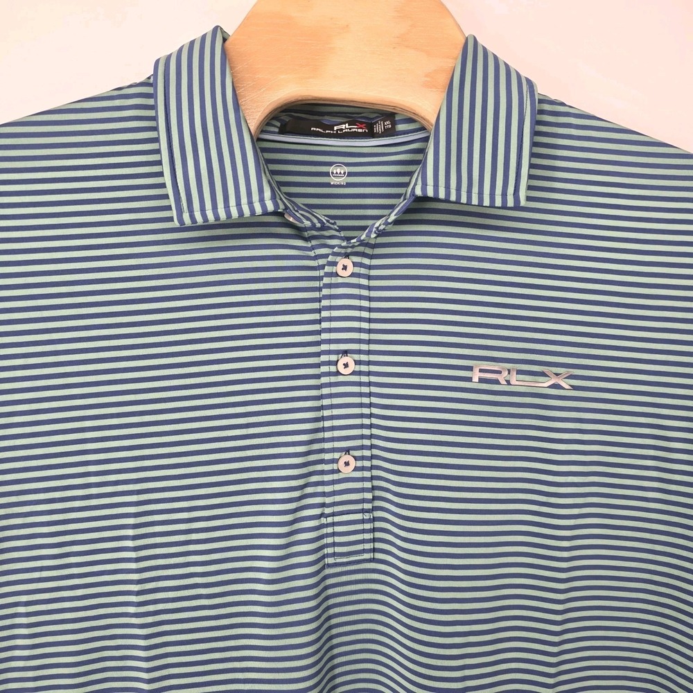RLX Ralph Lauren Polo Shirt Mens 2XL Logo Performance Golf Wicking Stretch